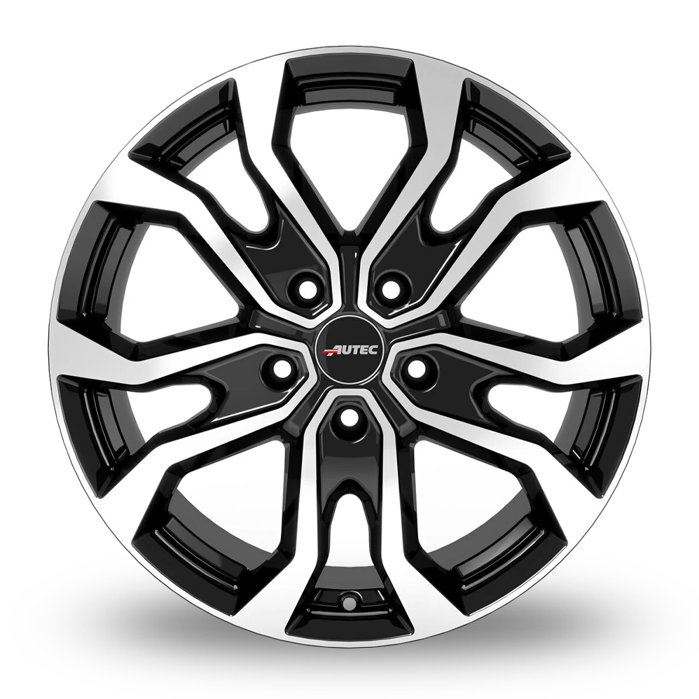 16" Autec Kiso Black Polished Alloy Wheels