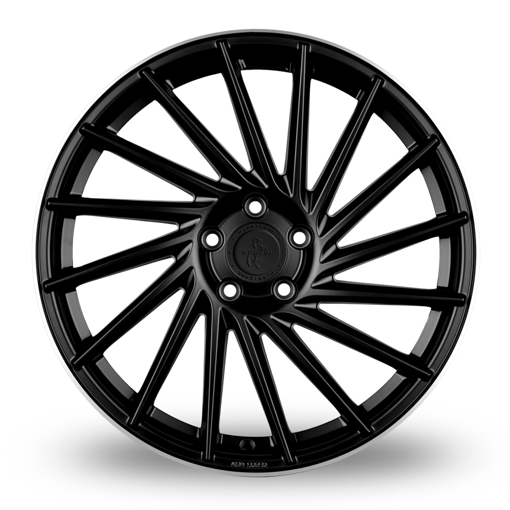 19" Keskin Tuning KT17 Matt Black Polished Lip Alloy Wheels