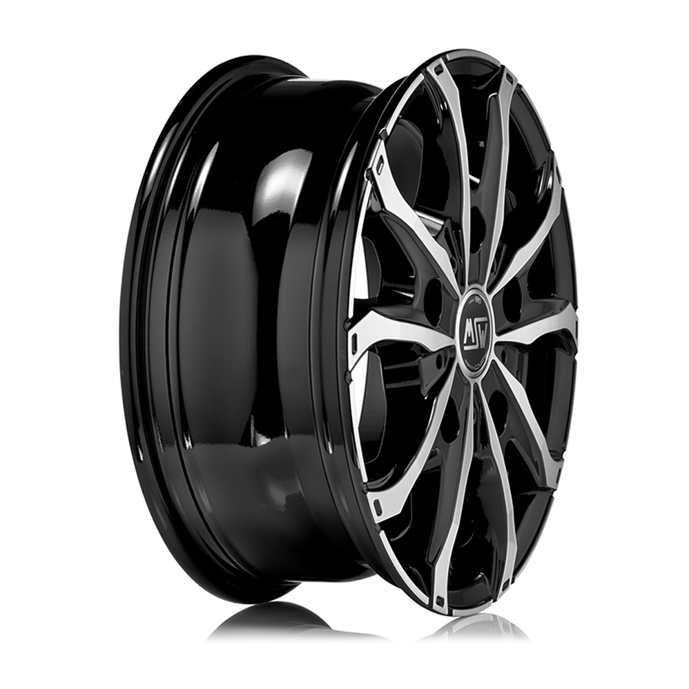16" MSW (by OZ) 48 VAN Gloss Black Polished Alloy Wheels