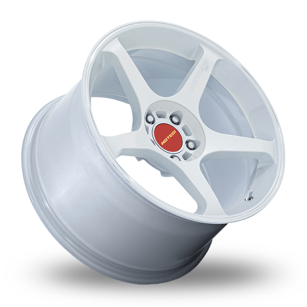 18" Motegi Racing MR159 Battle V (USA Warehouse) Matsuri White Pearl With Machined Lip Stripe Alloy Wheels