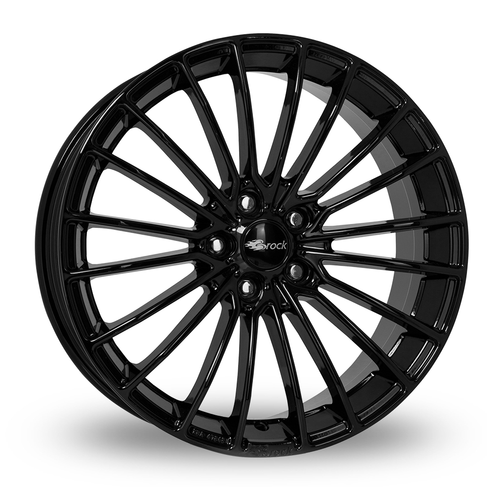 17" Brock B24 Gloss Black Alloy Wheels