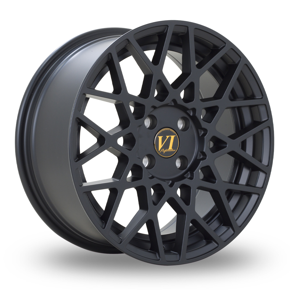 6Performance Mesh Matt Black Alloy Wheels