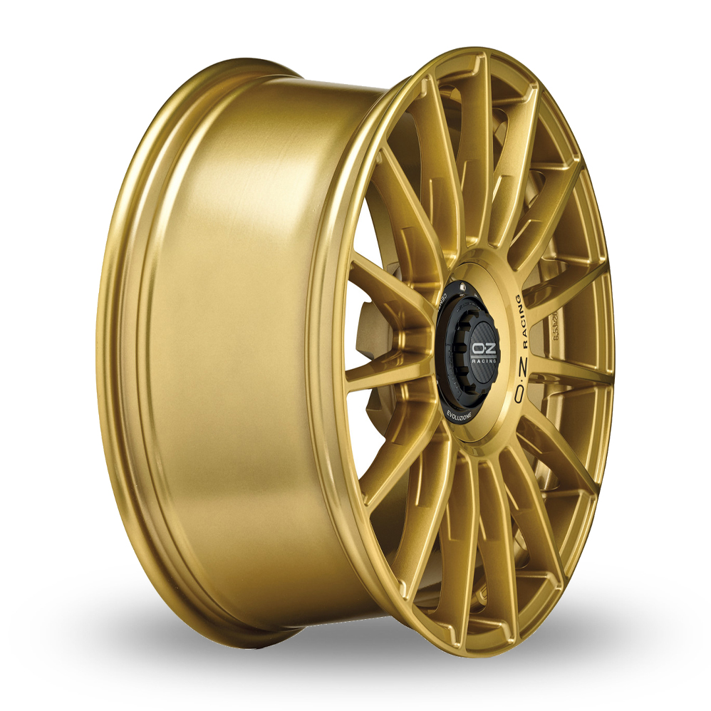18" OZ Racing Supertur Evoluzione Race Gold Black Lettering Alloy Wheels
