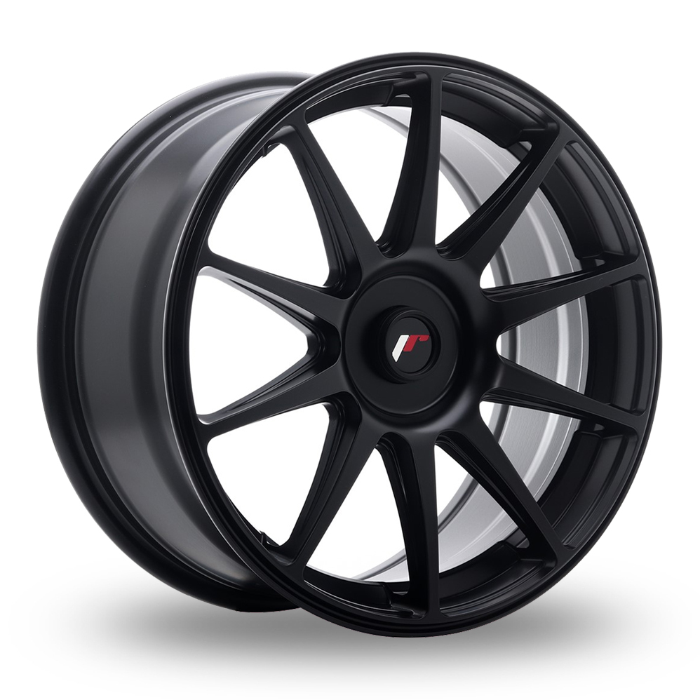 Japan Racing JR11 (7.5x18) (Custom Fitment) Matt Black Alloy Wheels
