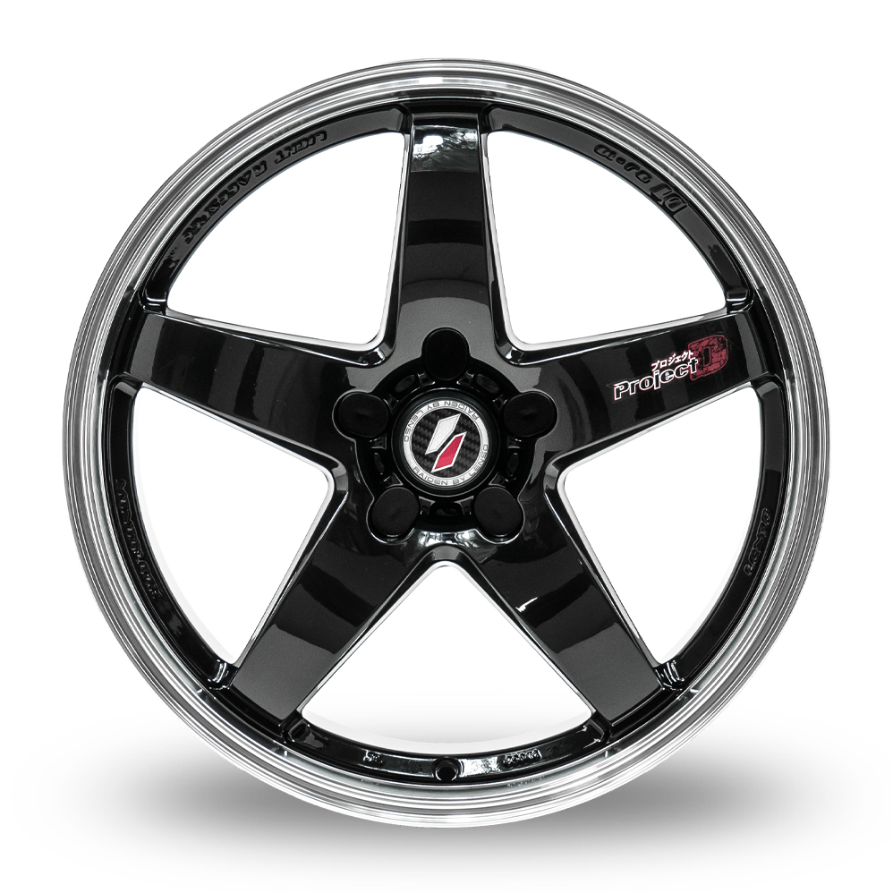 18" Lenso D1R Gloss Black Polished Alloy Wheels
