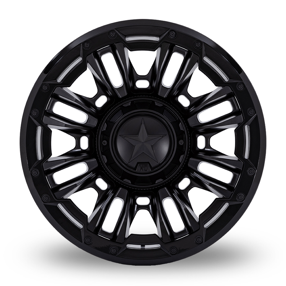 20" XD XD870 Bomber Matte Black With Gloss Black Ring Alloy Wheels