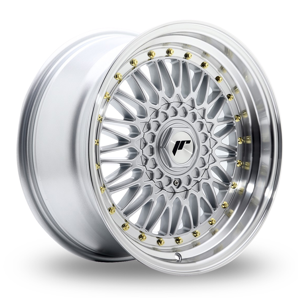 Japan Racing JR9 (8.5x17) (Custom Fitment) Silver Machined Lip Alloy Wheels