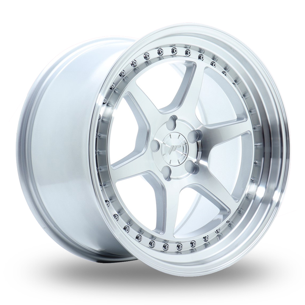 Japan Racing JR43 (9.5x18) (Custom Fitment) Silver Machined Face Alloy Wheels
