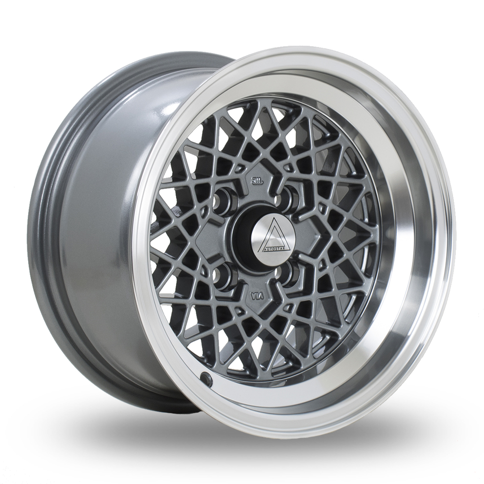 Autostar Kyoshu Gunmetal Polished Lip Alloy Wheels