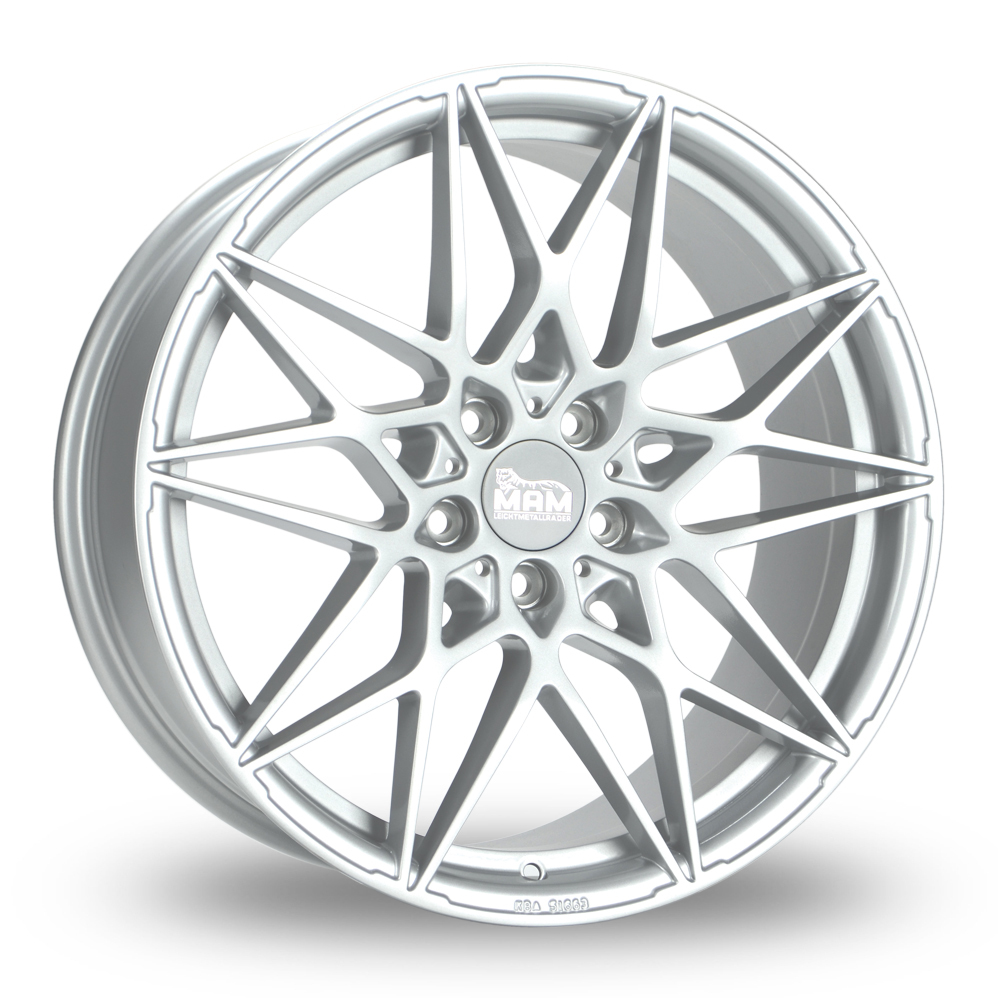 8x18 5x112 ET30 MAM B2 (Silver Painted) (72.6cb) (690kg Load) (TH) Alloy Wheels
