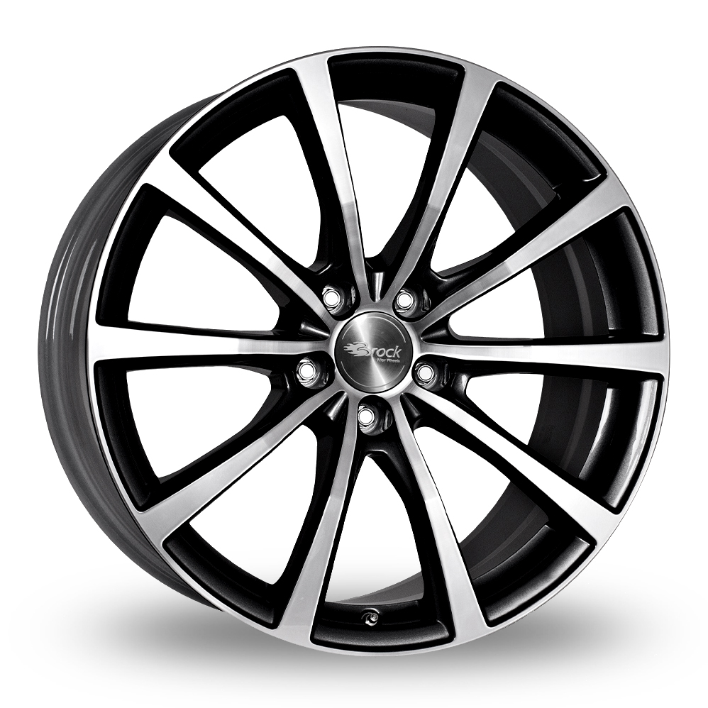 Brock B32 Gloss Black Polished Alloy Wheels
