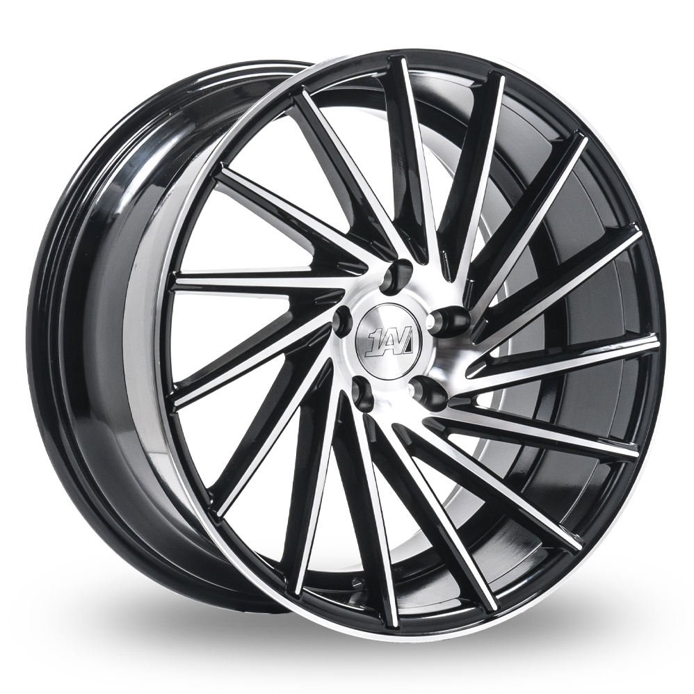 19" 1AV ZX1 Gloss Black Polished Alloy Wheels