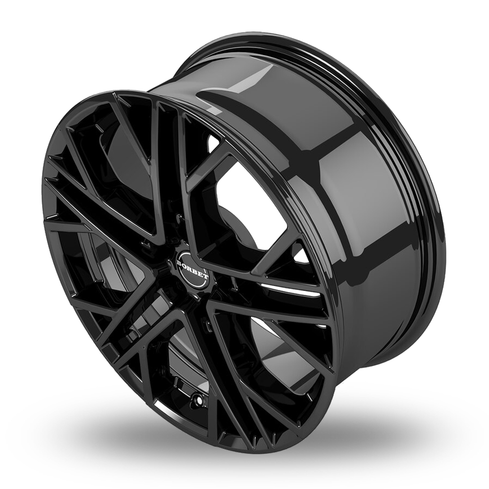 19" Borbet XV Gloss Black Alloy Wheels