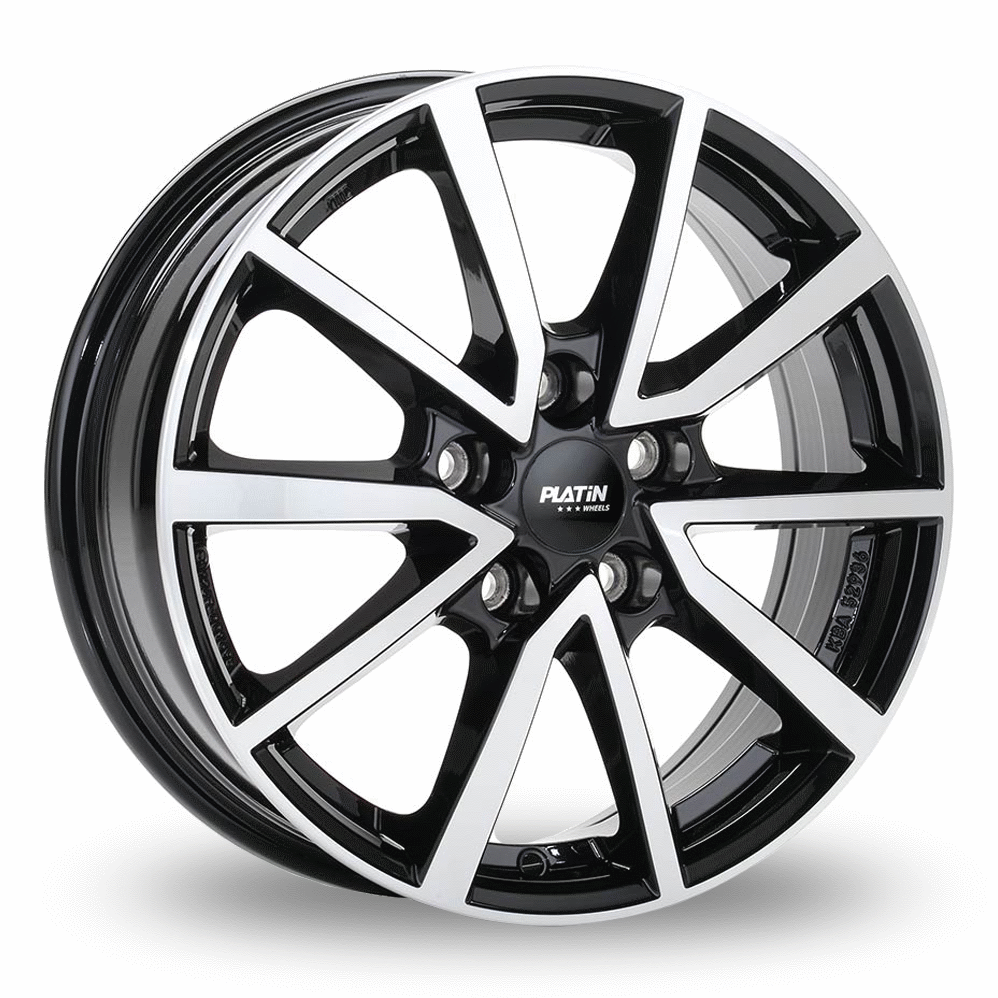 17" Platin P 95 Black Polished Alloy Wheels