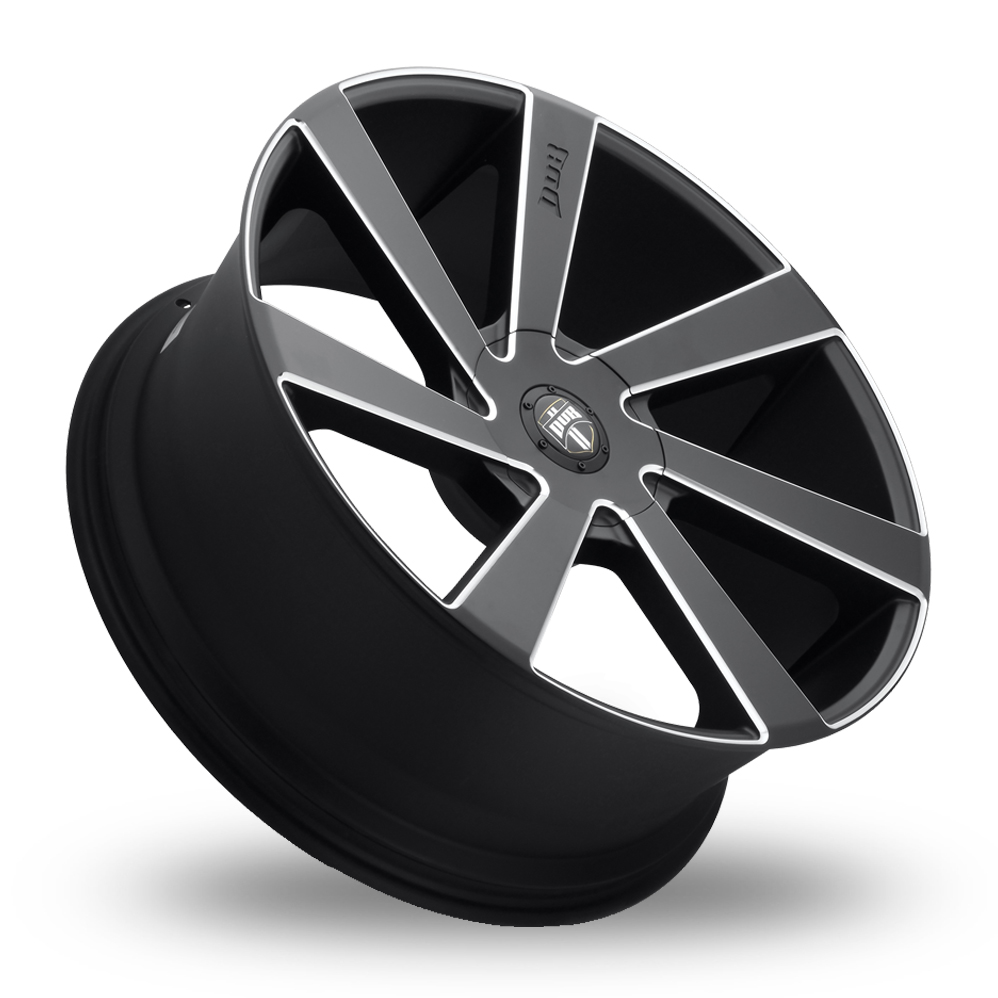 22" DUB S133 Directa Matt Black Milled Alloy Wheels