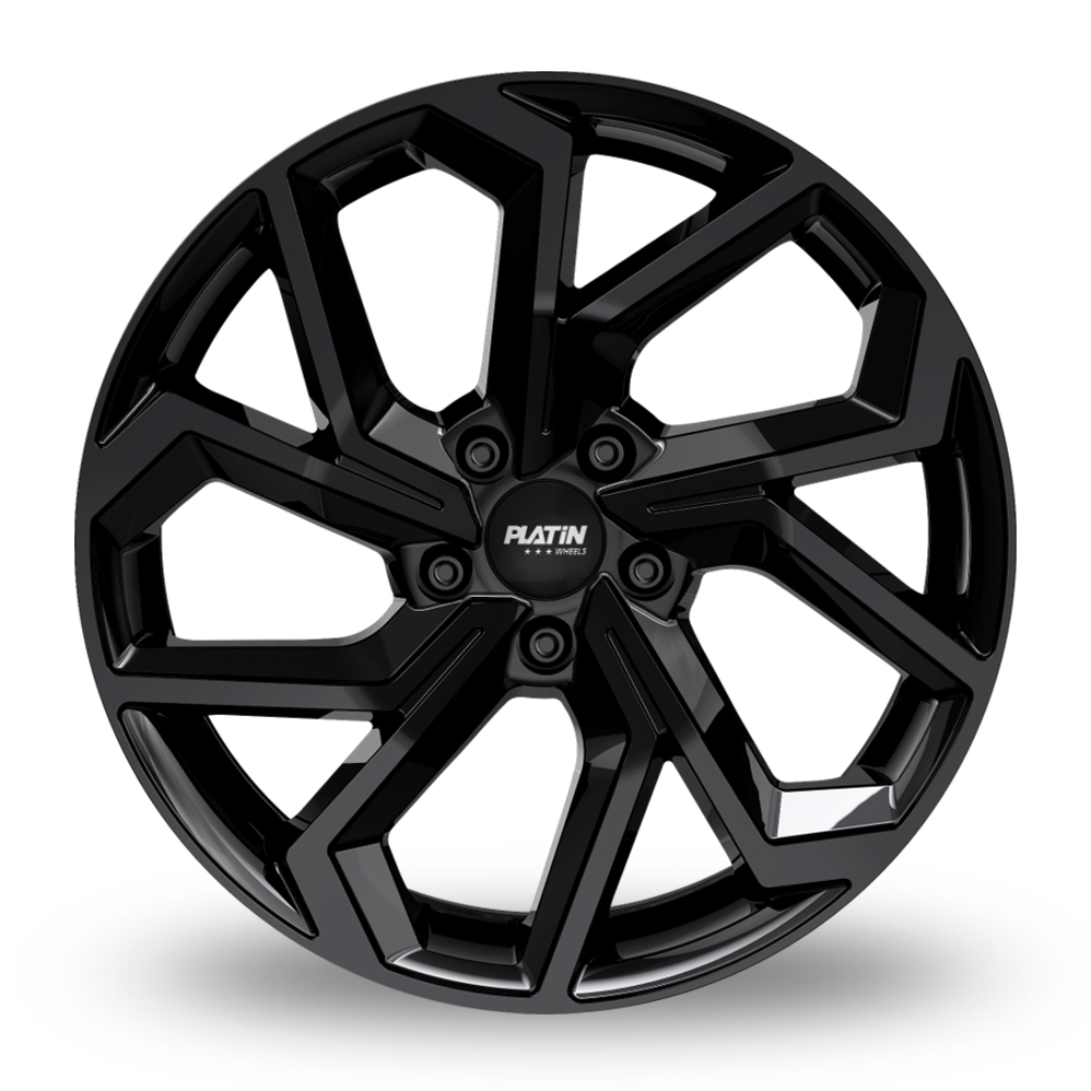 18" Platin P 117 Gloss Black Alloy Wheels