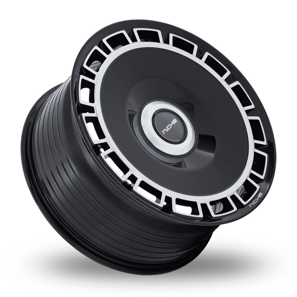 22" Niche NC287 Venice (USA Warehouse) Gloss Black With Machined Face Alloy Wheels