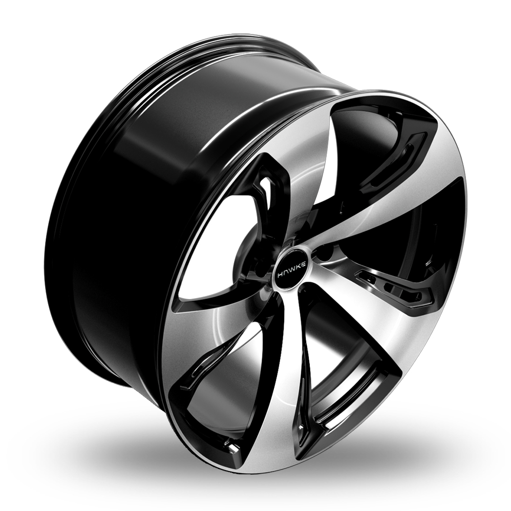 23" Hawke Tundra Forged Black Polished Alloy Wheels