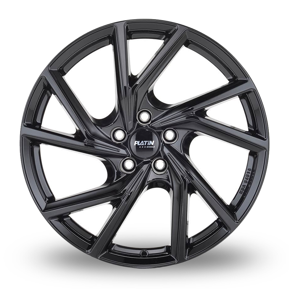 19" Platin P 107 Gloss Black Alloy Wheels