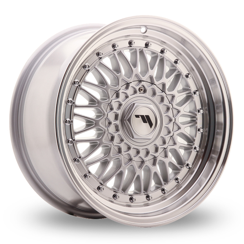 19 Inch Japan Racing JR9 (8.5x19) (Custom Fitment) Silver Machined Lip & Silver Rivets Alloy Wheels