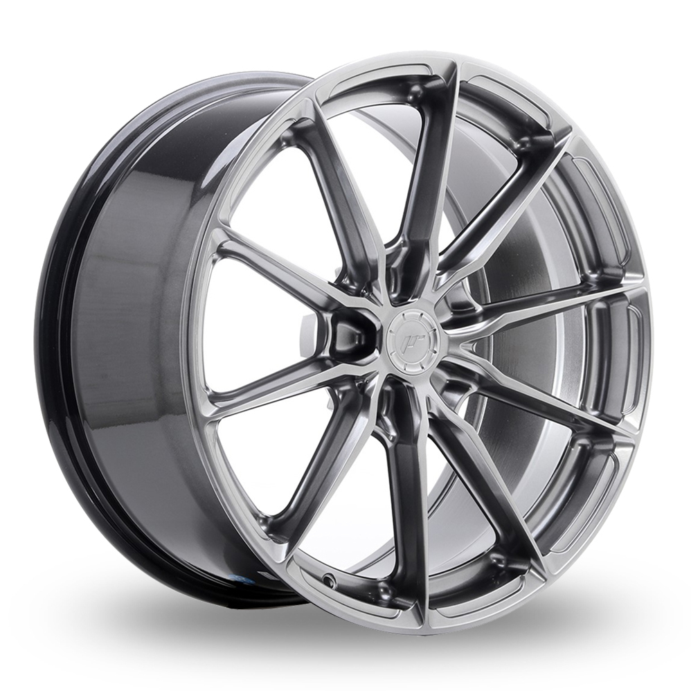 Japan Racing JR37 (8.5x19) (Custom Fitment) Hyper Black Alloy Wheels