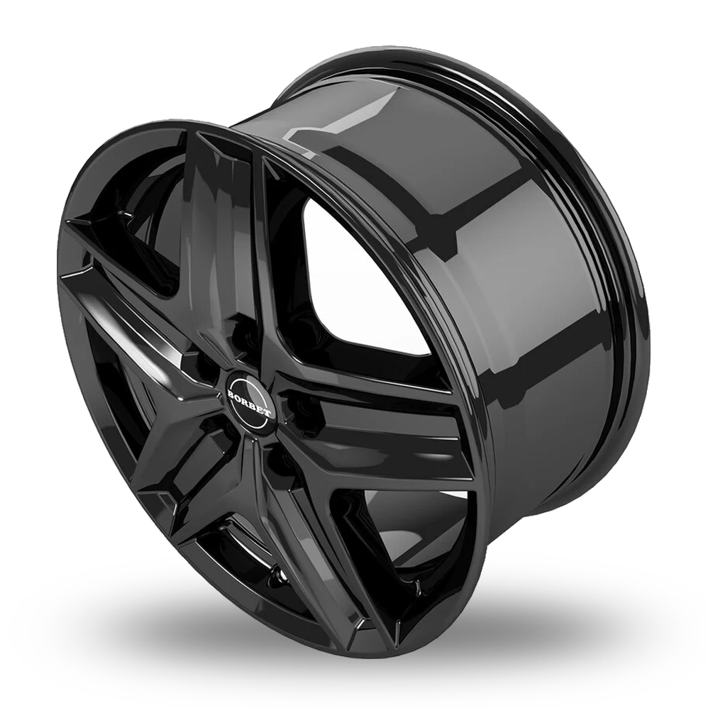 18" Borbet CWZ Gloss Black Alloy Wheels