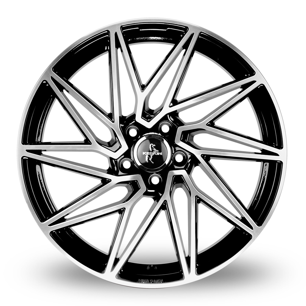 20" Keskin Tuning KT20 Black Polished Alloy Wheels