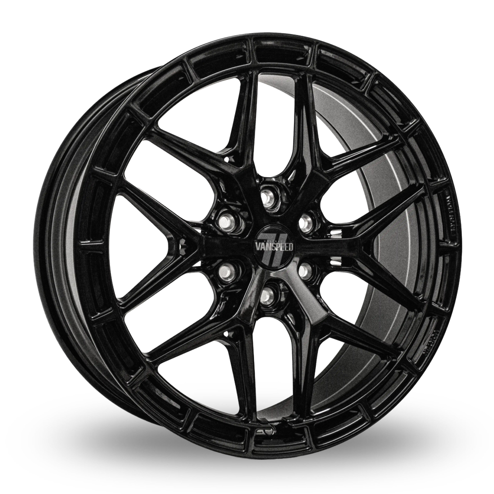 Wolfrace Vanspeed Vortex Gloss Raven Black Alloy Wheels
