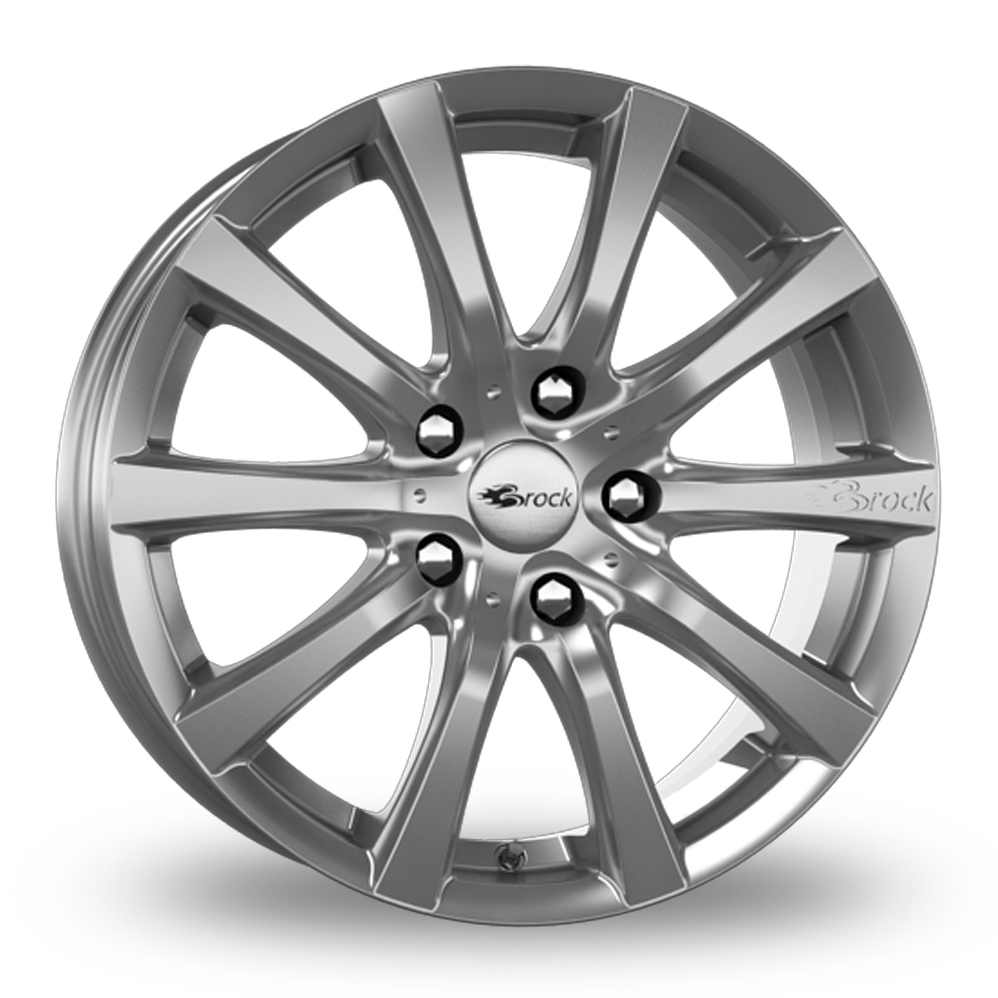 18" Brock B21 Chrome Silver Alloy Wheels