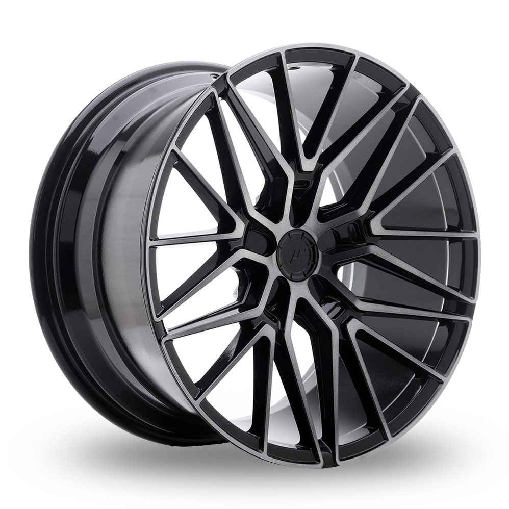 Japan Racing JR38 (9.5x21) (Custom Fitment) Black Brushed Alloy Wheels