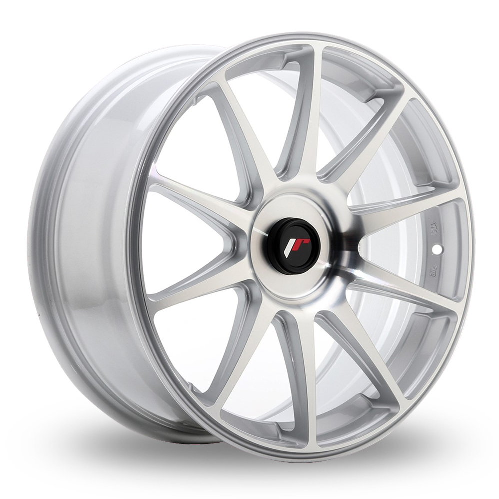Japan Racing JR11 (7x17) (Custom Fitment) Silver Machined Face Alloy Wheels