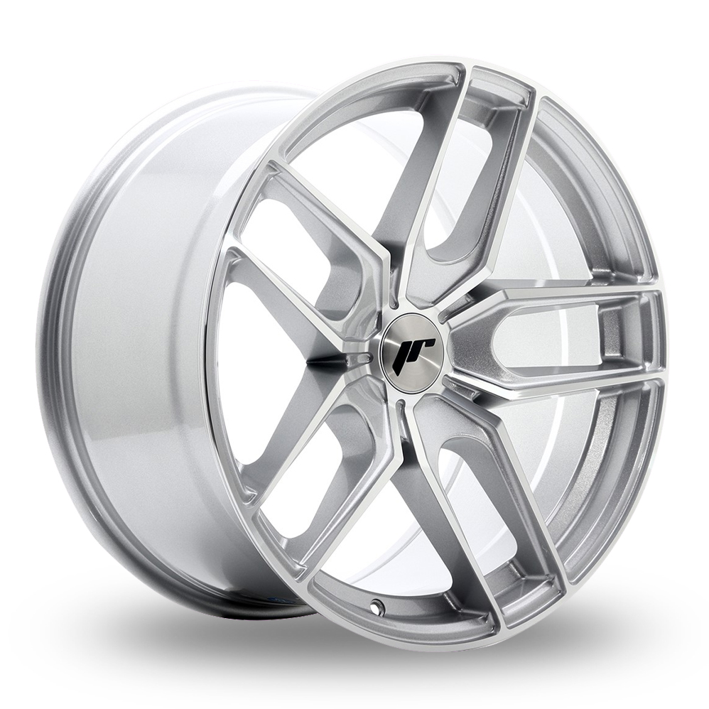 Japan Racing JR25 (9.5x18) (Custom Fitment) Silver Machined Face Alloy Wheels