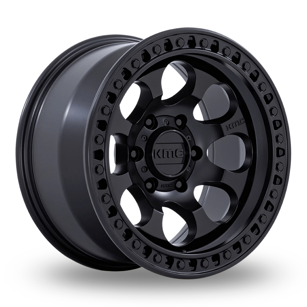 KMC KM550 Riot SBL (USA Warehouse) Machined With Satin Black Lip Alloy Wheels