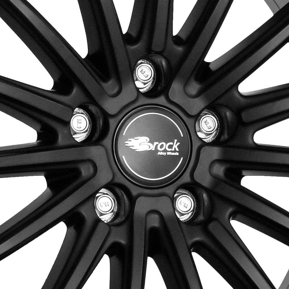 17" Brock B36 Satin Black Alloy Wheels