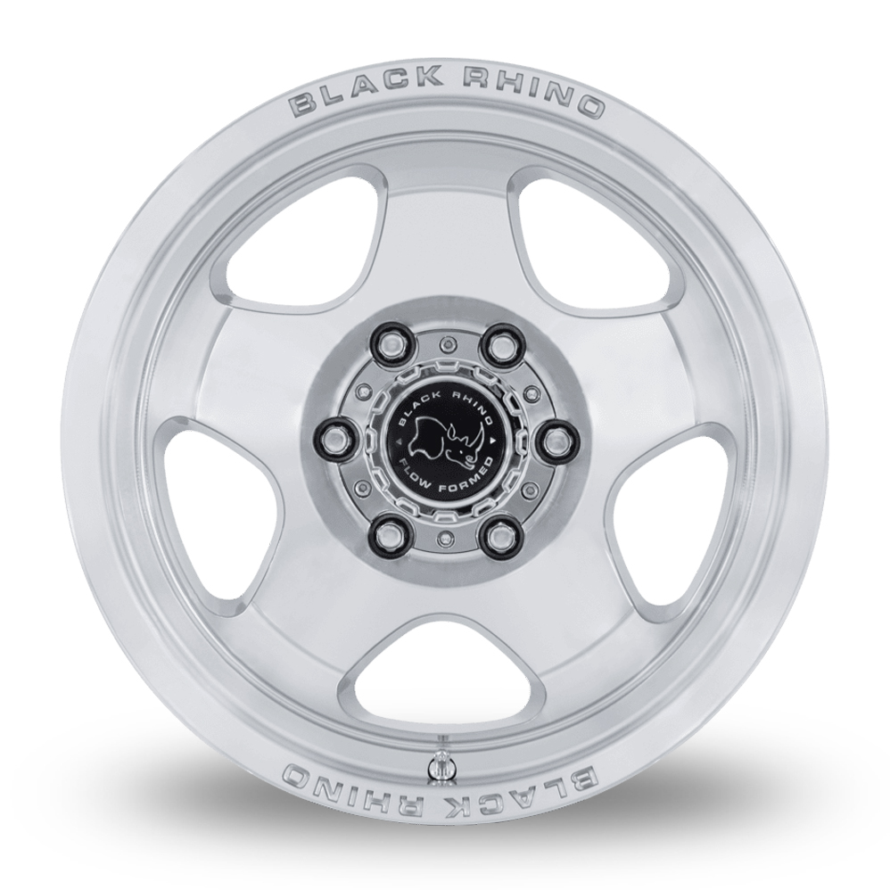 17" Black Rhino BR031 SOL (USA Warehouse) Gloss Silver Polished Alloy Wheels