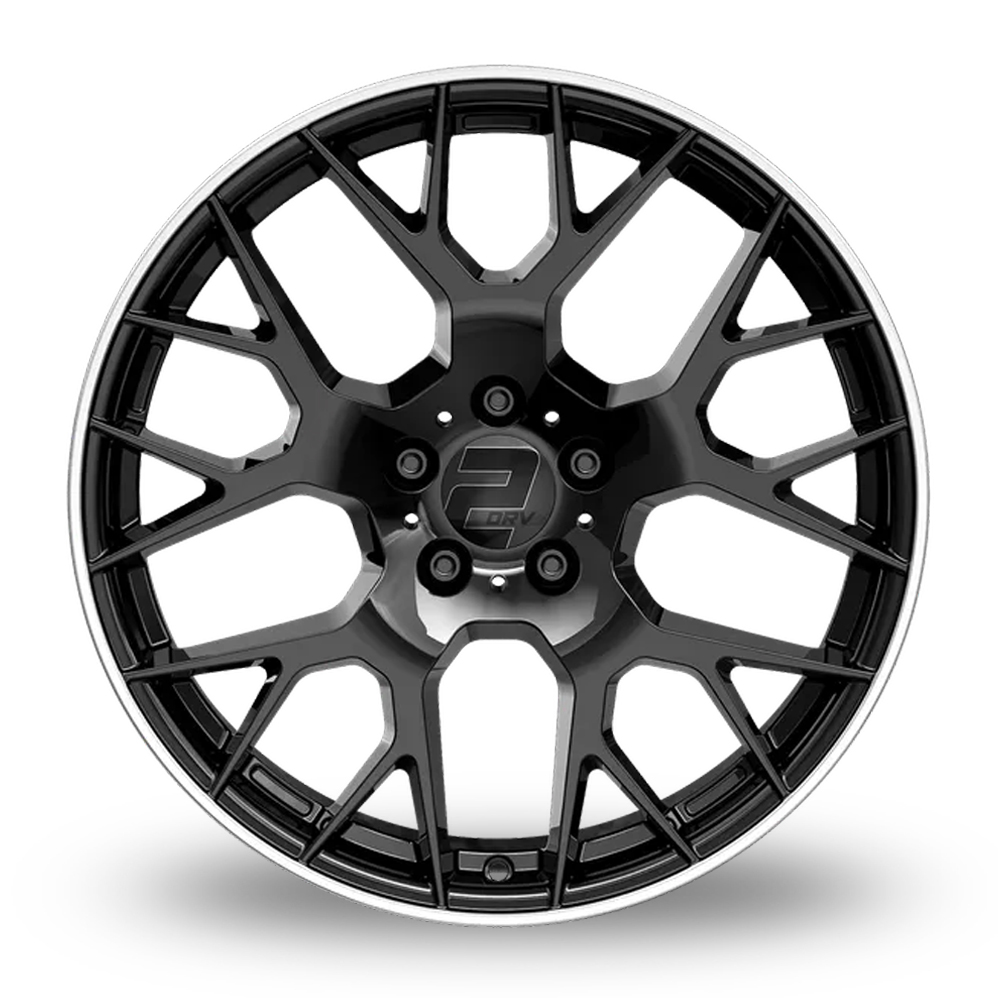 19" 2DRV WH47 Gloss Black Polished Rim Alloy Wheels