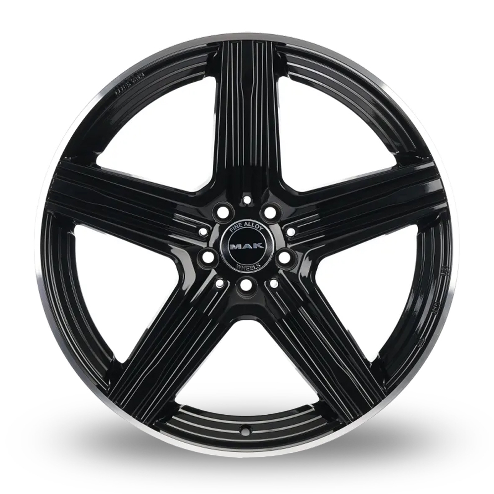 18" MAK Lewis Gloss Black Mirror Ring Alloy Wheels
