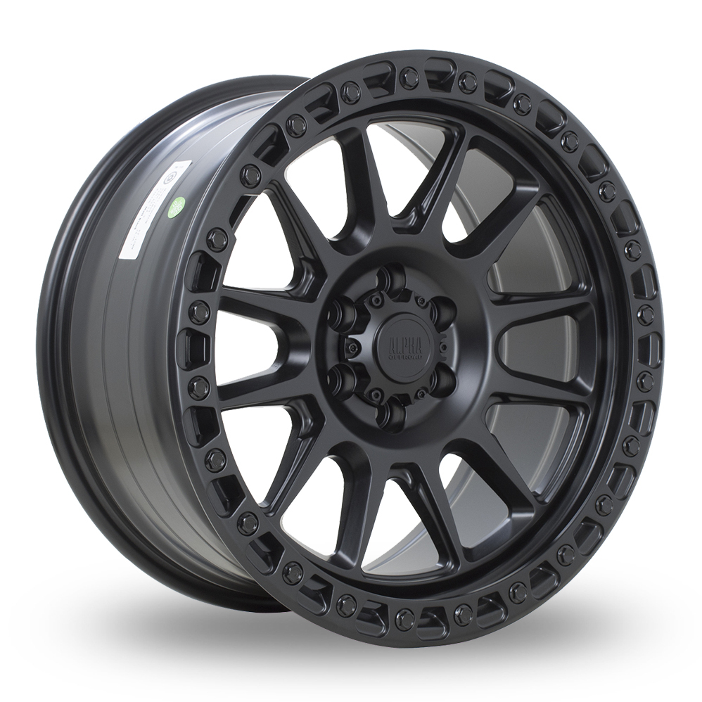 Alpha Off-Road Podium Satin Black Alloy Wheels