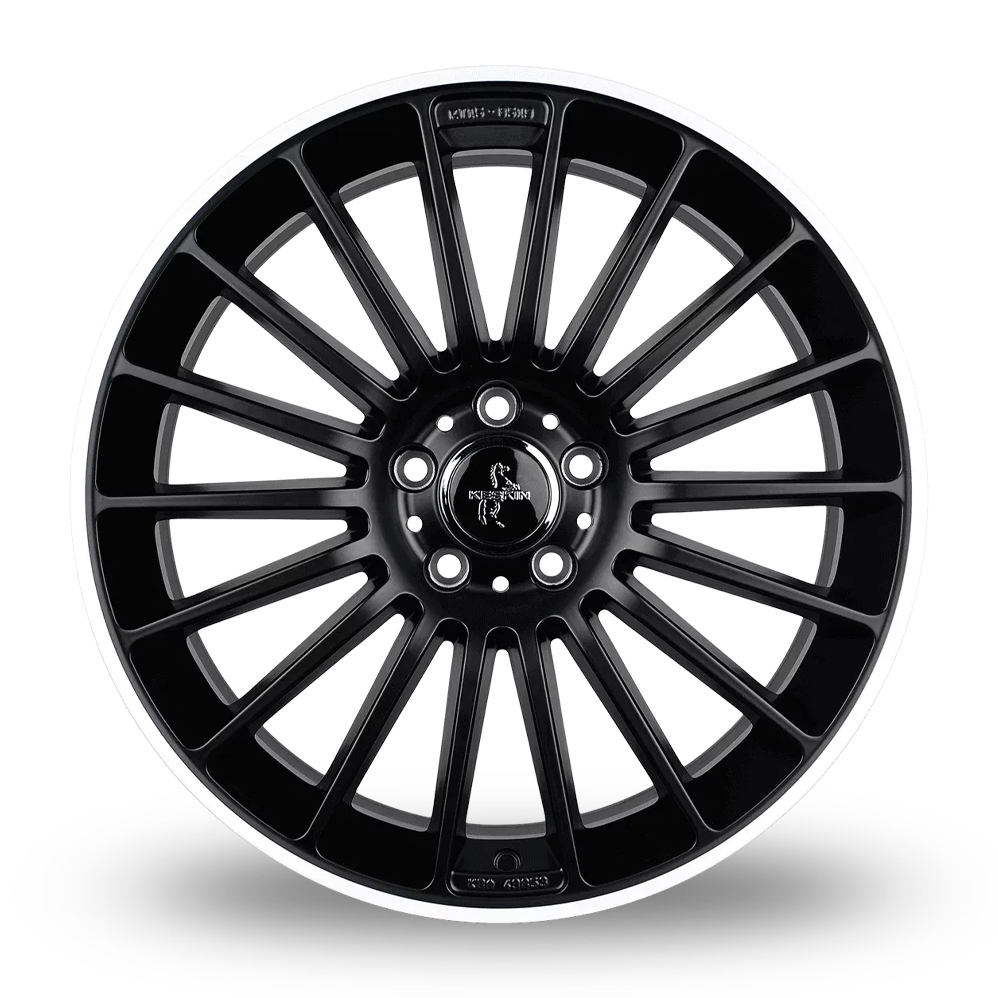 18" Keskin Tuning KT15 Matt Black Polished Lip Alloy Wheels