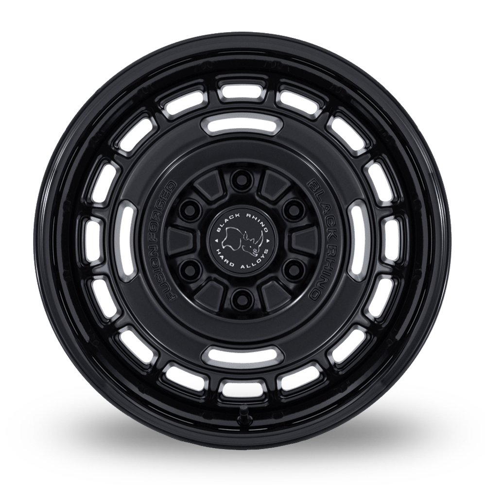 17" Black Rhino BR600 Vagabond (USA Warehouse) Matt Black Gloss Black Lip Alloy Wheels