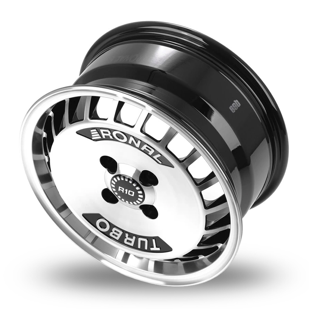 15" Ronal R10 Turbo Black Polished Alloy Wheels