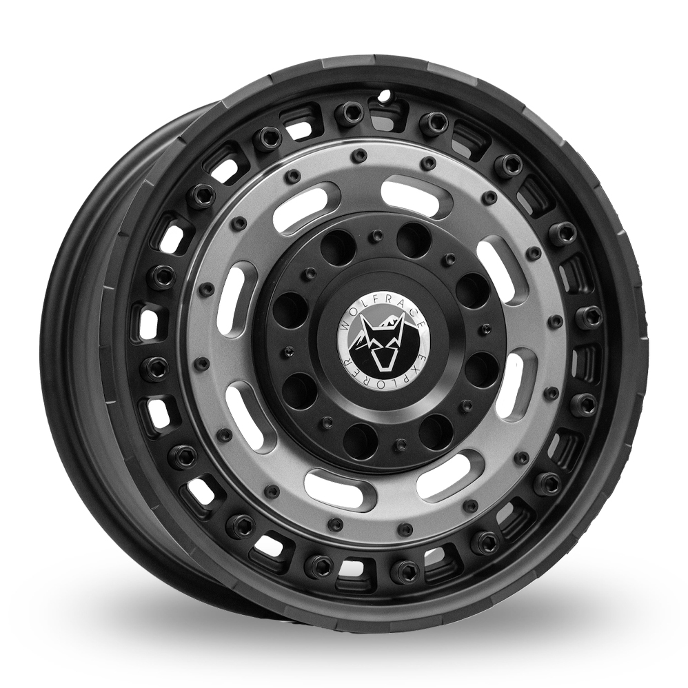 17" Wolfrace Explorer Slotmag Matt Black Matt Gunmetal Alloy Wheels