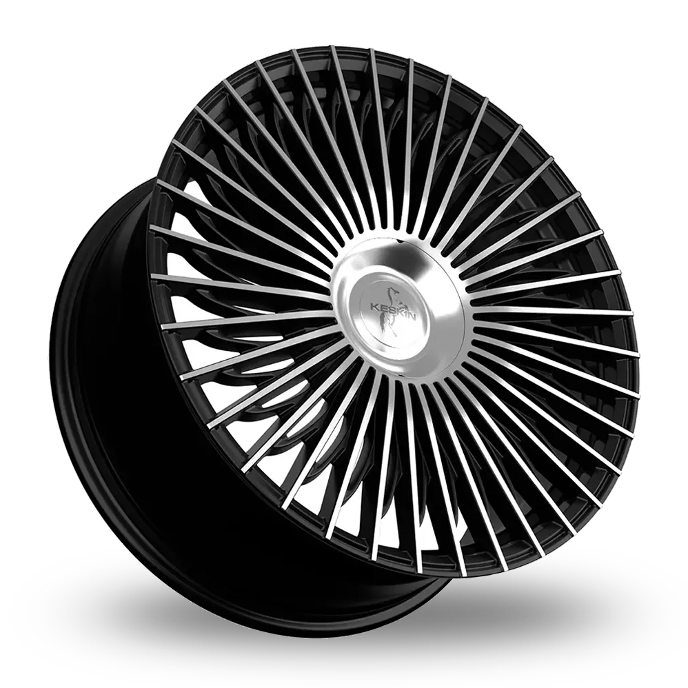 21" Keskin Tuning KT X1 Black Polished Alloy Wheels