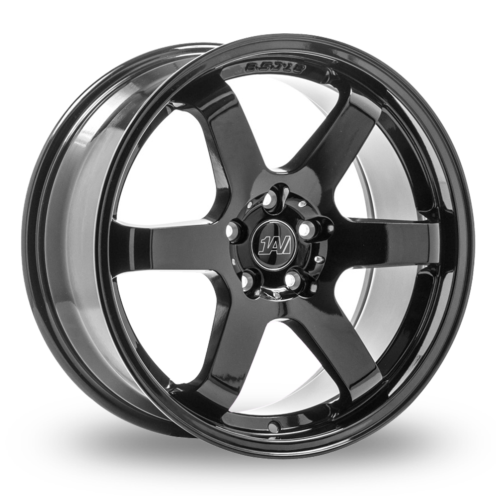 18 Inch 1AV ZX6 Gloss Black Alloy Wheels
