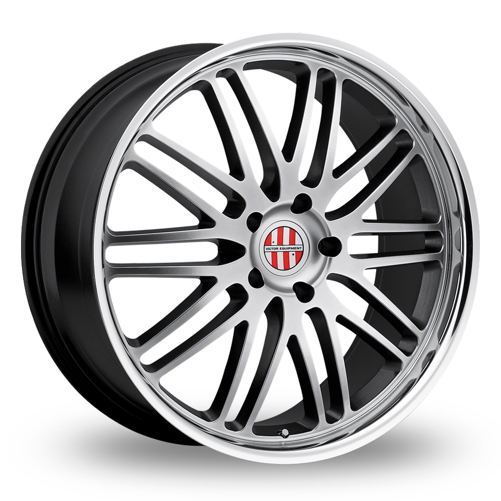 Victor Equipment Lemans (USA Warehouse) Hyper Silver With Mirror Cut Lip Alloy Wheels