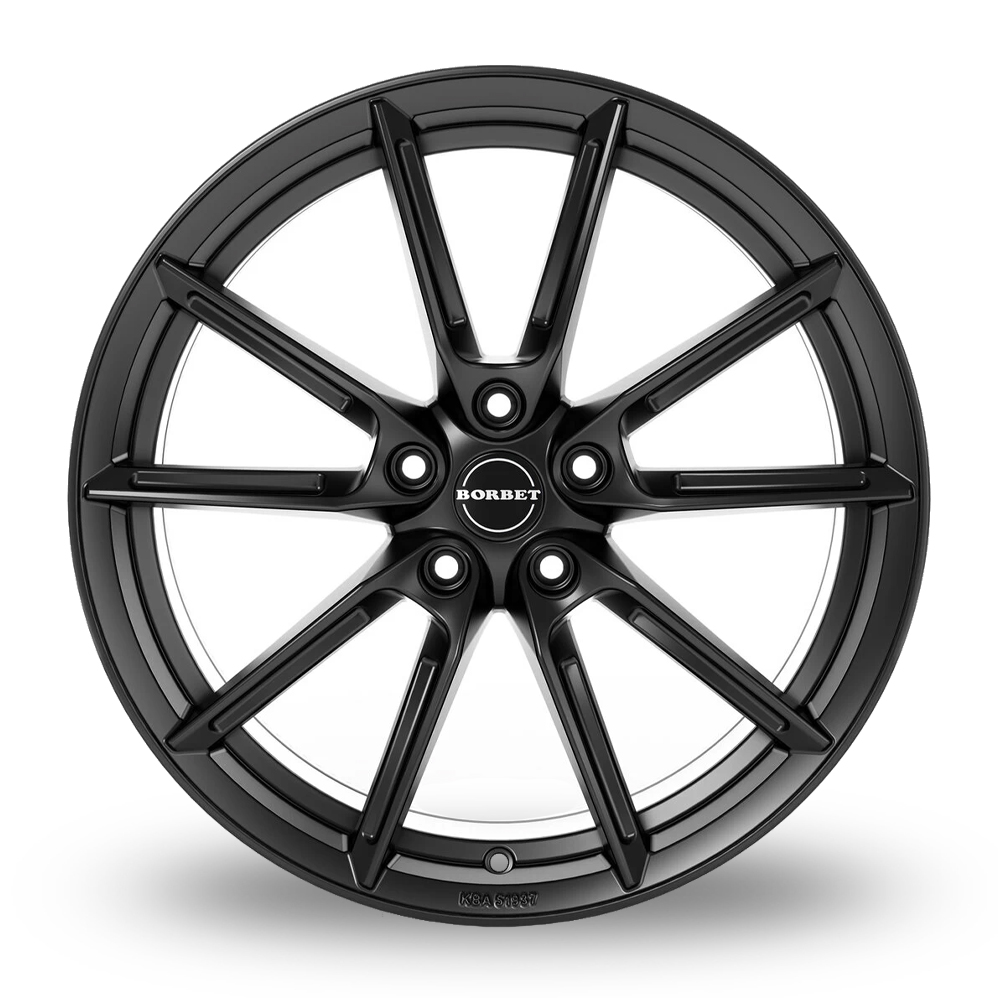 19" Borbet LX19 Matt Black Alloy Wheels