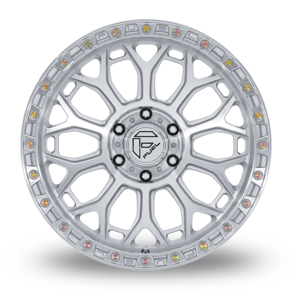 17" Fuel Off-Road FC901 Talon (USA Warehouse) Gloss Silver Polished Alloy Wheels