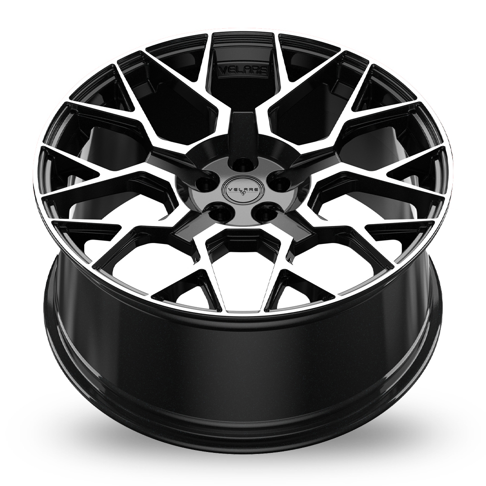 22" Velare VLR02 Gloss Black Machined Alloy Wheels