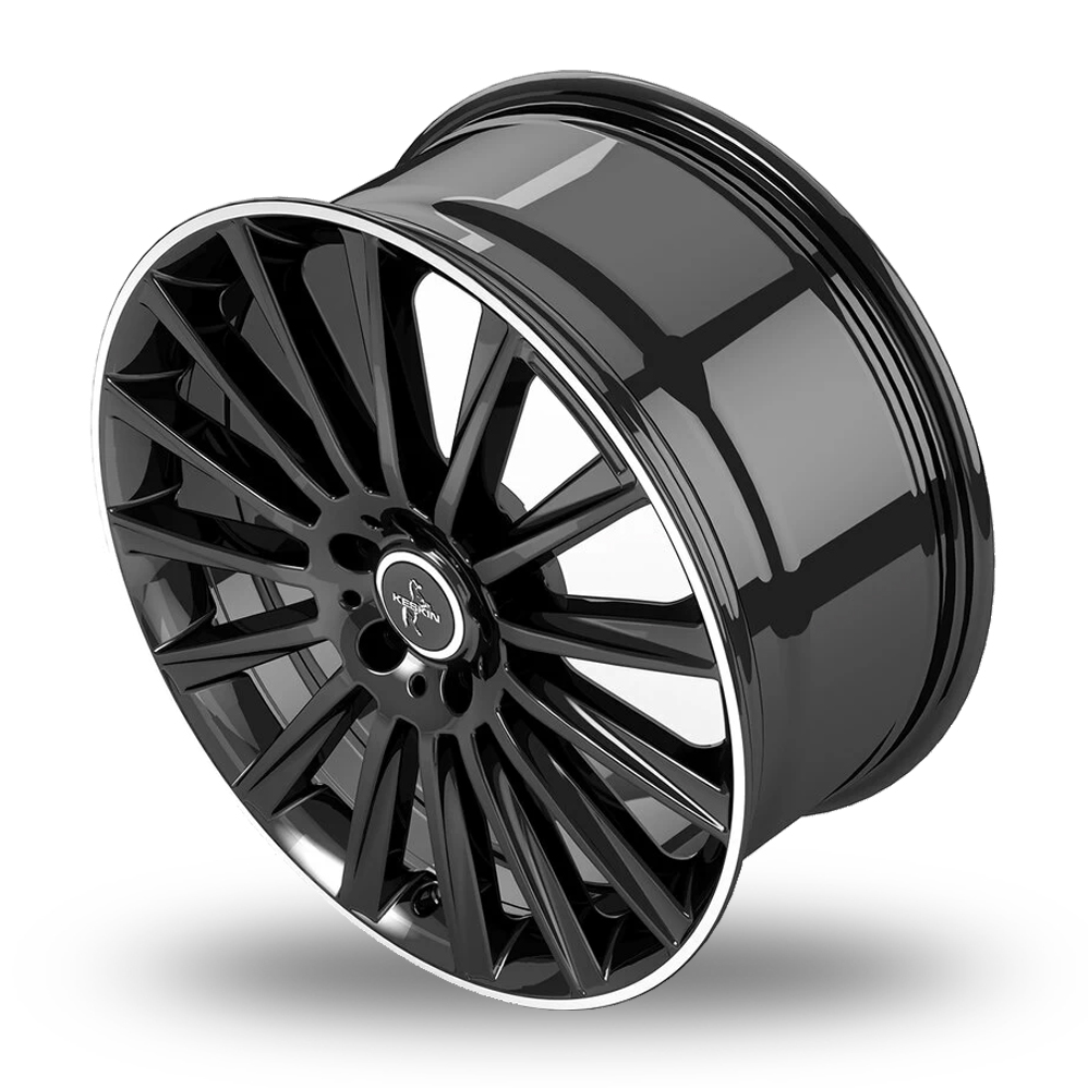 19" Keskin Tuning KT18 Black Polished Lip Alloy Wheels