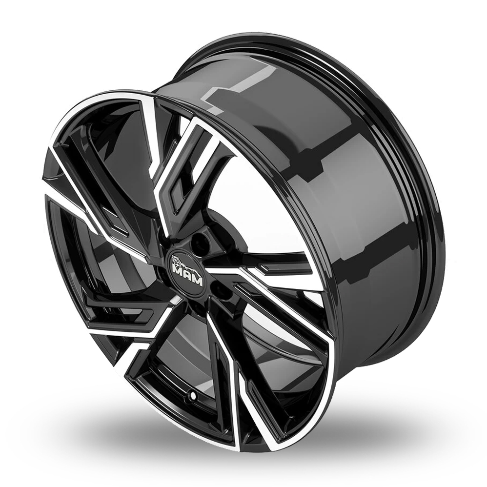 16" MAM RS5 Black Polished Alloy Wheels
